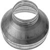 Repa Market Metallo 200 a 100 mm Riduttore di Condotto Tondo in Acciaio Zincato per Tubo di Raccordo (Scarico e Sfiato) - Riduzione Accoppiamento