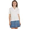 Tommy Hilfiger Maglietta Polo Maniche Corte Donna Regular Fit, Bianco (Ecru), L
