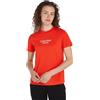 Calvin Klein Jeans Women's STACKED INSTITUTIONAL REG TEE S/S T-Shirts, Fiery Red, 3XL
