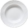 Excelsa Excèlsa Piatto Fondo in Porcellana Elisa Rococò, 22.5 cm, Bianco