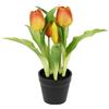 Flair Flower Tulipani artificiali in vaso, fiori real-touch, decorazione primaverile, decorazione pasquale, tulipano, bouquet di tulipani, lattice, fiori artificiali, decorazione da tavolo, fiore di