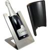 Dvm Stand Refrigerante - Contatto - Gelette Termica Vino - per Bottiglie Standard da 75 cl (Contatto Metal Silver, Elemento Nero)