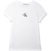 Calvin Klein Jeans Micro Monogram IG0IG01470 Top in Maglia a Maniche Corte, Bianco (Bright White), 6 Anni Bambine e Ragazze