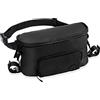 hauck Marsupio e Borsa Passeggino 2in1, Nero - 17 x 11 x 32 cm - Grande Borsone a Tracolla per Uomo e Donna - Ganci a Strappo Universale per Fissaggio al Manubrio - Cintura Regolabile