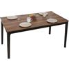 Mendler Tavolo pranzo salotto soggiorno HWC-M55 76x135x80cm laminato HPL legno scuro effetto palissandro