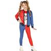 Fiestas GUiRCA Guirca-The Joker Costume Bambina da Harley Quinn 5-6 Anni, Colore Bianco,Rosso,Blu E Nero, GU88450