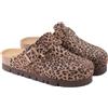 Bioline-Saty Bioline Saty 91900 Patch Leopardo Delle Nevi Ciabatta Lana Cotta Leop. Donna