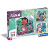 Clementoni- Disney Stitch Supercolor Stitch-3x48 (Include 3 48 Pezzi) Bambini 5 Anni, Puzzle Cartoni Animati, Made in Italy, Multicolore, 25321