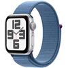 Apple Watch SE 2023 GPS 40mm Silver Aluminium Case with Winter Blue Sport Loop E