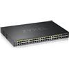 Zyxel GS2220-50HP-EU0101F switch di rete Gestito L2 Gigabit Ethernet (10/100/1000) Supporto Power over (PoE) Nero [GS2220-50HP-EU0101F]
