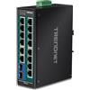 Trendnet TI-PG162 switch di rete Non gestito Gigabit Ethernet (10/100/1000) Supporto Power over (PoE) Nero [TI-PG162]