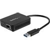 StarTech.com Convertitore da USB 3.0 a fibra ottica - Adattatore compatto SFP aperto di rete Gigabit Compatibile con adattatore in Multimodale (MMF) / Fibra Monomodale (SMF) [US1GA30SFP]