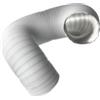 EUROPLAST Ø 125mm Condotto d'aria Flessibile per Cappa da Cucina, Condizionatore d'aria, Aspiratore, Asciugatrice - Tubo di Scarico Semirigido da 1.5m - Condotti di Ventilazione - Alluminio Bianco