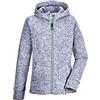 killtec Girl's Giacca in pile lavorata a maglia/giacca in pile con cappuccio KOS 228 GRLS KNTFLC JCKT, dark navy, 128, 39568-000