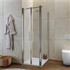 DEGHI Box doccia 90x70 apertura saloon con vetro anticalcare opaco e profilo cromo 195h - Lost