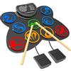 CNAPXAIA Batteria Elettronica, 9 Bateria Pad Elettronica per Bambini con Altoparlante Stereo Integrato, Ideale per Regalo Strumento Musicale per Compleanno Natale