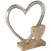 Boltze 2002881 - Espositore decorativo a forma di cuore Carolyn (in legno, per decorazione/idea regalo per compleanno + matrimonio, 18 x 7,5 x 22 cm, decorazione da tavola)