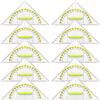 YDHfdc 10 Pezzi Squadra Geometrica in Plastica Geometria Triangolo Squadra Goniometro Flessibile per Disegnare Cerchi, Adatto per Studente Ufficio Designer Pittura