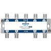 EDISION SDC-8 Partitore Antenna TV 8 uscite, splitter Satellitare e TV con connettore F, Distributore di Segnale TV, Frequenze 5-2400Mhz, DVB-S2, DVB-T2, DVB-C, Passaggio di DC, 8-Vie