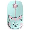 TELLUR Mouse Senza Fili con Nano Ricevitore USB 2.4 Ghz, Mouse Wireless con Click Silenzioso, 1600 DPI, 3 Pulsanti, Plug & Play, Design Sottile e Leggero da Portare (Gatto)