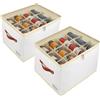 Patinao 2 Pezzi Scatole Organizer per Scarpe - Scarpiera Impilabile, Salvaspazio per Guardaroba