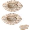 Dinghaole Panno Di Lino Ovale Da Forno Con Elastico In Vita, 2 Pezzi, Per Cestini Di Lievitazione, Beige