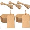 G2PLUS 200PCS Etichette Regalo,5x10cm Etichette in Carta Kraft Marrone