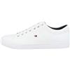 Tommy Hilfiger Sneakers con Suola Preformata Uomo Essential Leather Scarpe, Bianco (White), 45 EU