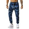 MakingDa Pantaloni della Tuta da Uomo Camo Gym Joggers Cargo Con Coulisse Multi-Tasca, da Corsa, da Combattimento Mimetici, da Lavoro - Blu Denim, W32