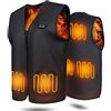 GYHH Gilet Riscaldato 5 Zone Uomo Gilet In Cotone Riscaldante Intelligente Gilet Riscaldante Elettrico A Infrarossi USB Gilet Invernale Caldo Invernale (Black-5 Zones,XX-Large)