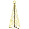 vidaXL Albero di Natale a Cono Bianco Caldo 200 LED 70x180 cm