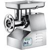 Tritacarne Professionale - Bocca 76 ø - Produzione oraria 500 Kg. - Voltaggio TRIFASE - Gruppo Macinazione in ACCIAIO INOX