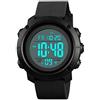 TONSHEN Uomo e Ragazzo Outdoor Multifunzione Sportivo Orologio Impermeabile 50M LED Elettronico Doppio Tempo Allarme Calendario Cronometro Conto Alla Rovescia Digitale Orologi da Polso (Nero 3)