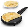 SNAILAR Crepiera Elettrica con Manico, Crêpes Maker Antiaderente, Piastra Crepes Macchina Portatile 800W per la Casa, Diametro 20 cm
