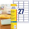 Avery Zweckform, J4721-25, 25 fogli, Etichette indirizzi, 63,5 x 29,6 mm. Colore: Trasparente