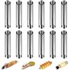 LSRVNM 12 Pezzi Stampo per Croissant Cremoso, Teglie per Cannoli in Acciaio Inossidabile, Stampo per Cono Crema Antiaderente Cannoli Form Tubi Spiral Roll Horn Stampo da Forno