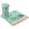 ihvan online Tappeto di preghiera musulmana e perline di preghiera con elegante confezione regalo,Janamaz,Sajadah,Tappeto di preghiera islamica,Set di regali islamici,Tappeto di preghiera in taffettà, blu