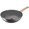 Lagostina Vivissima, Wok Antiaderente 28 cm con Manico Lungo, Rivestimento in Ceramica, Riscaldamento Rapido e Cottura Uniforme, Adatto a Tutte le Fonti di Calore Inclusa Induzione