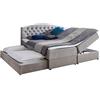 Atlantic Home Collection LOTTE - Letto a molle con materasso in 2 parti, topper, cassettone (destra) e letto estraibile