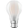 OSRAM Dimmable Filament lampada a LED con base B22d, bianco caldo (2700K), forma classica lampadina, 8W, vetro smerigliato, sostituisce standard 75W lampadina, 1-pack