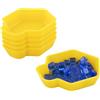 Feldherr Shell Confezione da 6-6 vassoi Colorati per pedine per Accessori di Giochi da Tavolo, gettoni, meeples e Altri Piccoli Oggetti