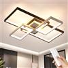 OTREN Plafoniera LED Soffitto, Lampadario Camera da Letto con Telecomando, Anello Plafoniera per Soggiorno, Cucina, Sala da Pranzo, Bianco, 3000K-6500K, 65CM