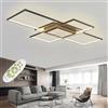 SXLXQM Lampadario Soggiorno LED Dimmerabile Moderna, Plafoniera LED Soffitto Rettangolare 82W 7380 lumen, Lampadario Soggiorno a Sospensione Grande 3000K-6000K, per Soggiorno, Camera da Letto