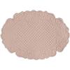 Blanc Mariclò Set Tovaglietta Americana Ovale Stile Shabby Chic, Centrino Sottopiatto Trapuntato Rosa, Collezione Carmen