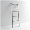 ARHome Scala decorativa Urban, 160 x 50, Cemento Chiaro, Scaletta appendiabiti, Porta asciugamani, Made in Italy