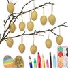 PaPIerDraCHeN Decorazione Pasquale riutillizzabile - per Decorare nidi di Pasqua, Regali, Biglietti e Altro - per Bambini e Adulti (Uova di Cartapesta - Marrone)