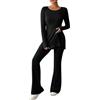 MJGkhiy Set Tuta Donna In Maglia Curvy Due Pezzi Felpa E Pantaloni Set Tuta Sportiva Autunno Invernale Cotone Maglioni Tute Donna Complete Offerte Morbida