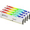 KINGSTON TECHNOLOGY Ram KINGSTON FURY BEAST DDR5 5600MHz 128GB (4x32) RGB XMP 3.0 CL40 BIANCO