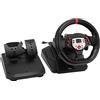 TOPINCN Driving Force Volante da Corsa con Pedale 180 Gradi Paddle Shifter Vibrazione 5 in 1 Driving Force Racing Wheel Volante per PC per PS4 Red Stripe