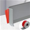MeYuxg Battiscopa in PVC, Battiscopa Grigio 10 cm x 3 metri, Battiscopa Adesivo Binario di Transizione del Gap nel Muro, Battiscopa Decorativi, Battiscopa PVC per Cucina, Bagno, Soggiorno